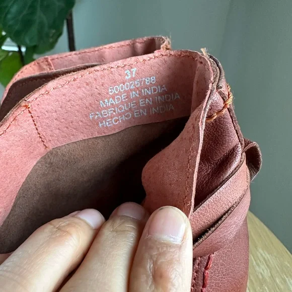 Free People Leather Booties with ties. Cognac Size 37. - Picture 7 of 10